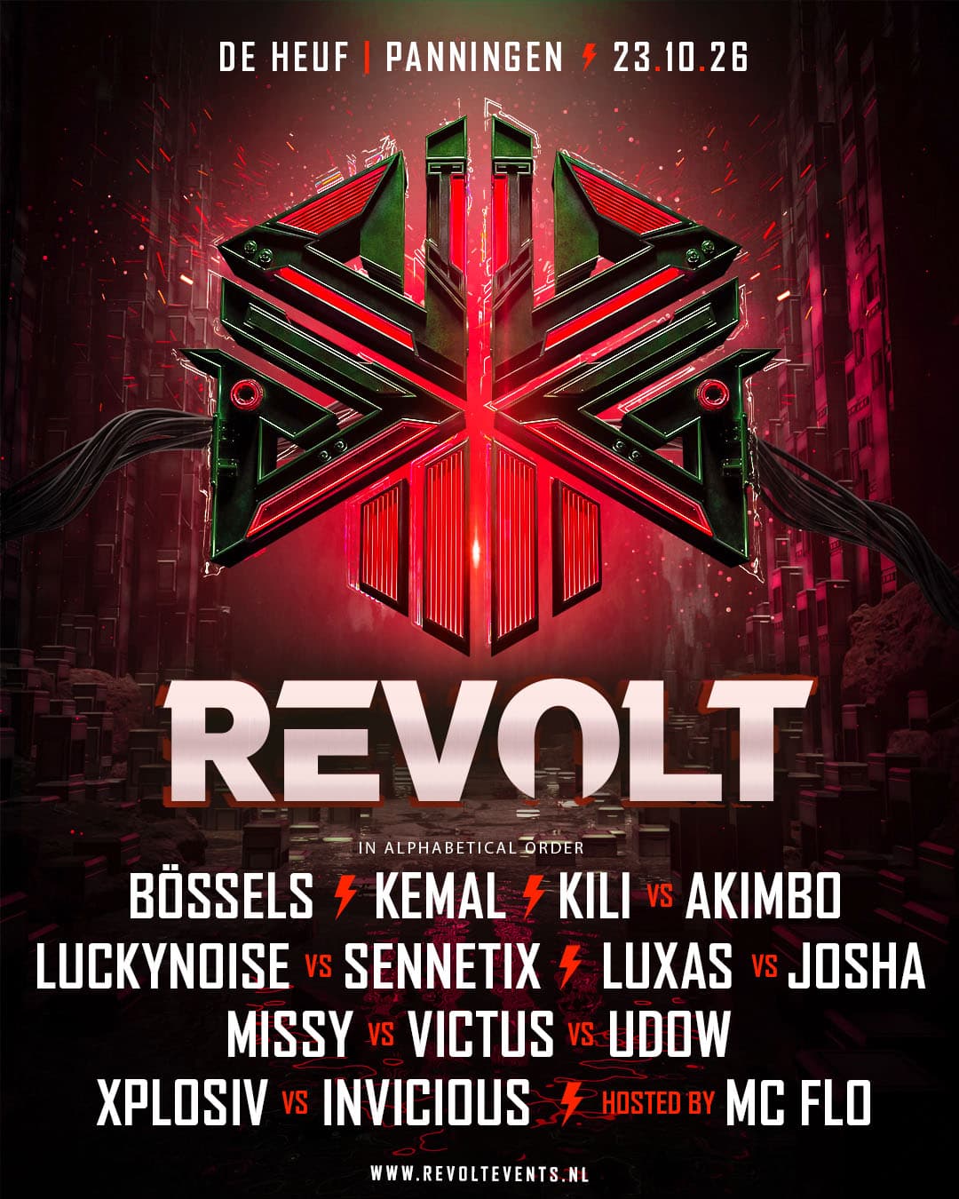 Poster Revolt, De Heuf Panningen, 23 oktober 2026